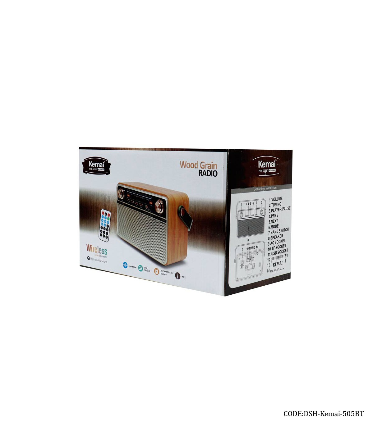 رادیو کلاسیک کرم مدل KEMAI-505-BT