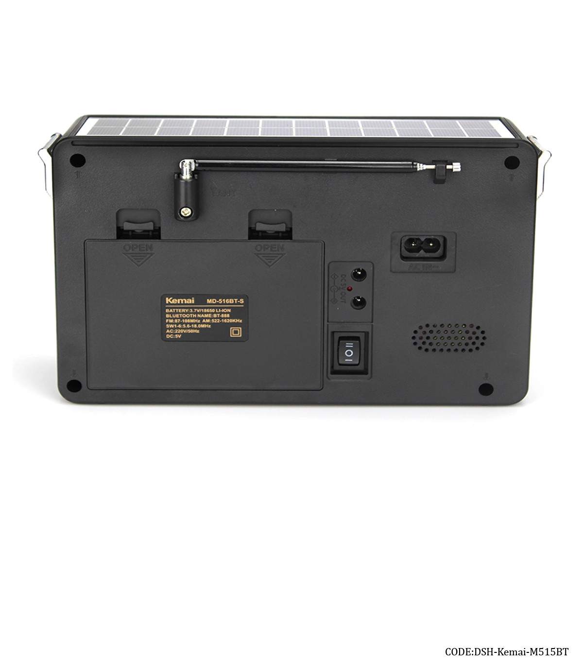 رادیو کلاسیک مشکی مدل KEMAI-515-BT