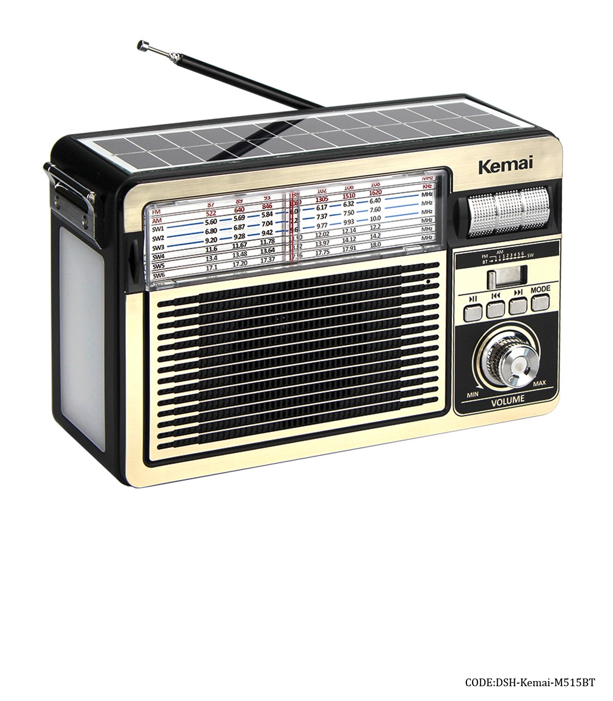 رادیو کلاسیک مشکی مدل KEMAI-515-BT