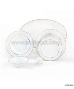 سرویس غذا خوری چینی 12 نفره طرح زرین سری ایتالیا اف