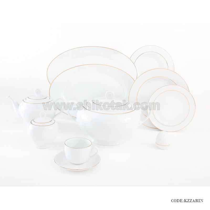 سرویس غذا خوری چینی 12 نفره طرح زرین سری ایتالیا اف