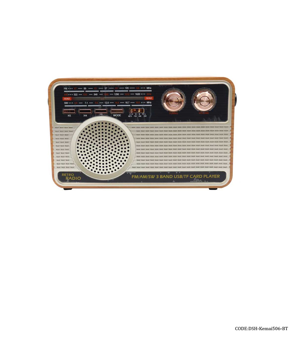 رادیو کلاسیک فلش خور مدل KEMAI-506-BT