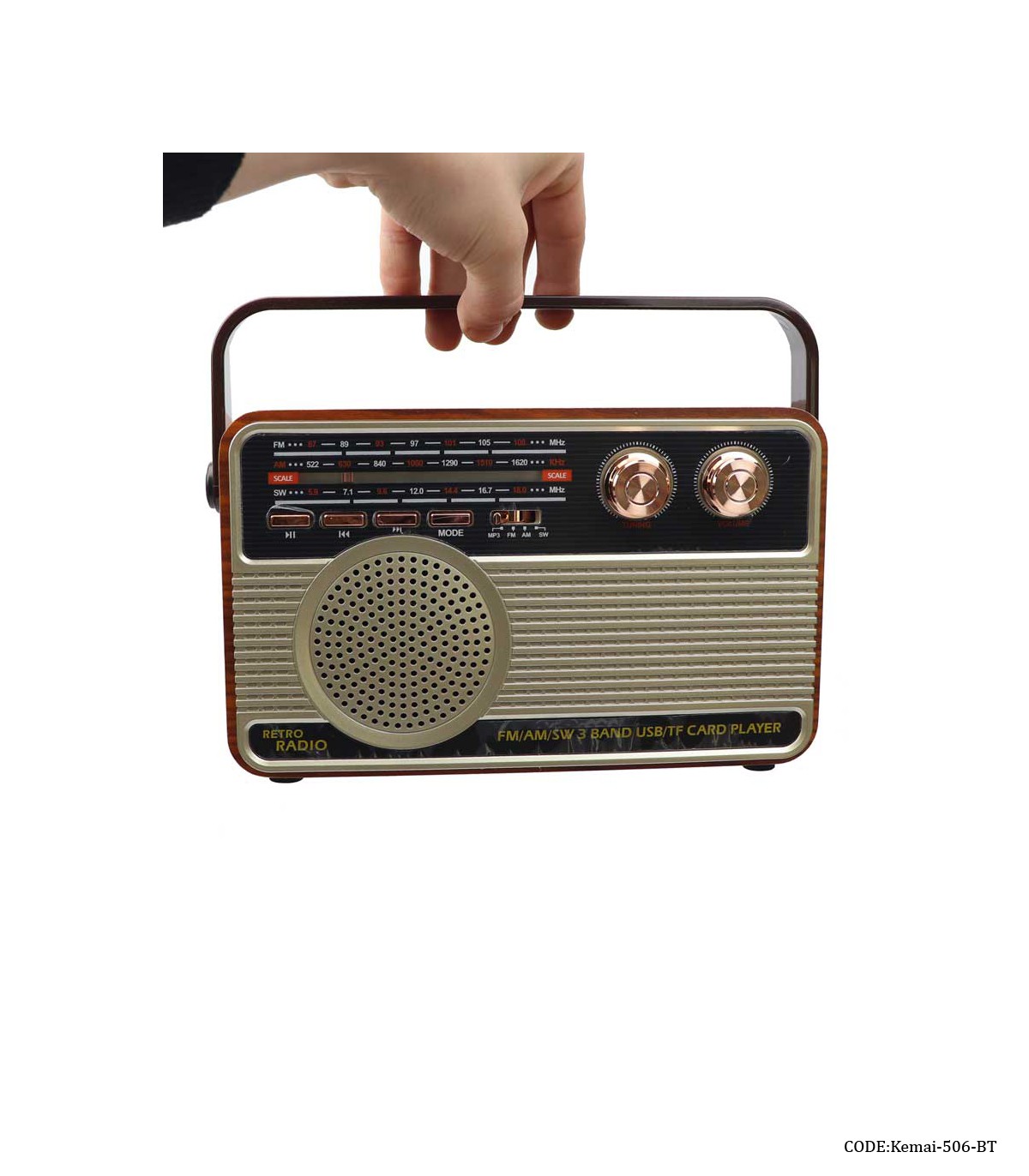 رادیو کلاسیک فلش خور مدل KEMAI-506-BT
