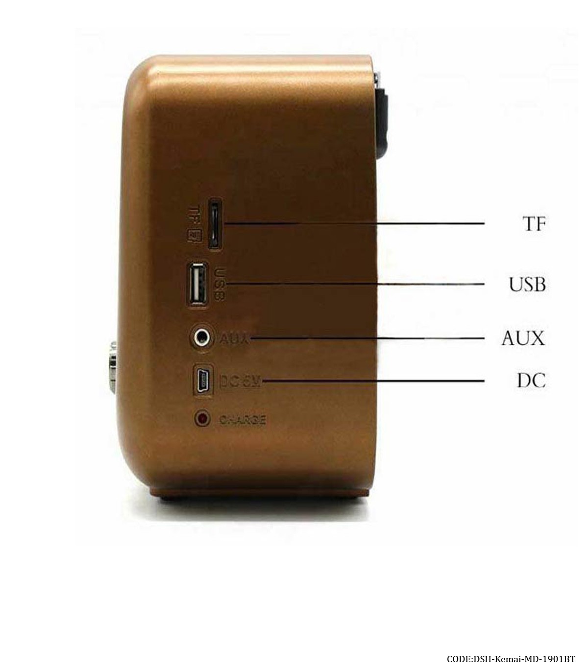 رادیو کلاسیک فلش خور مشکی مدل KEMAI-MD-1901BT