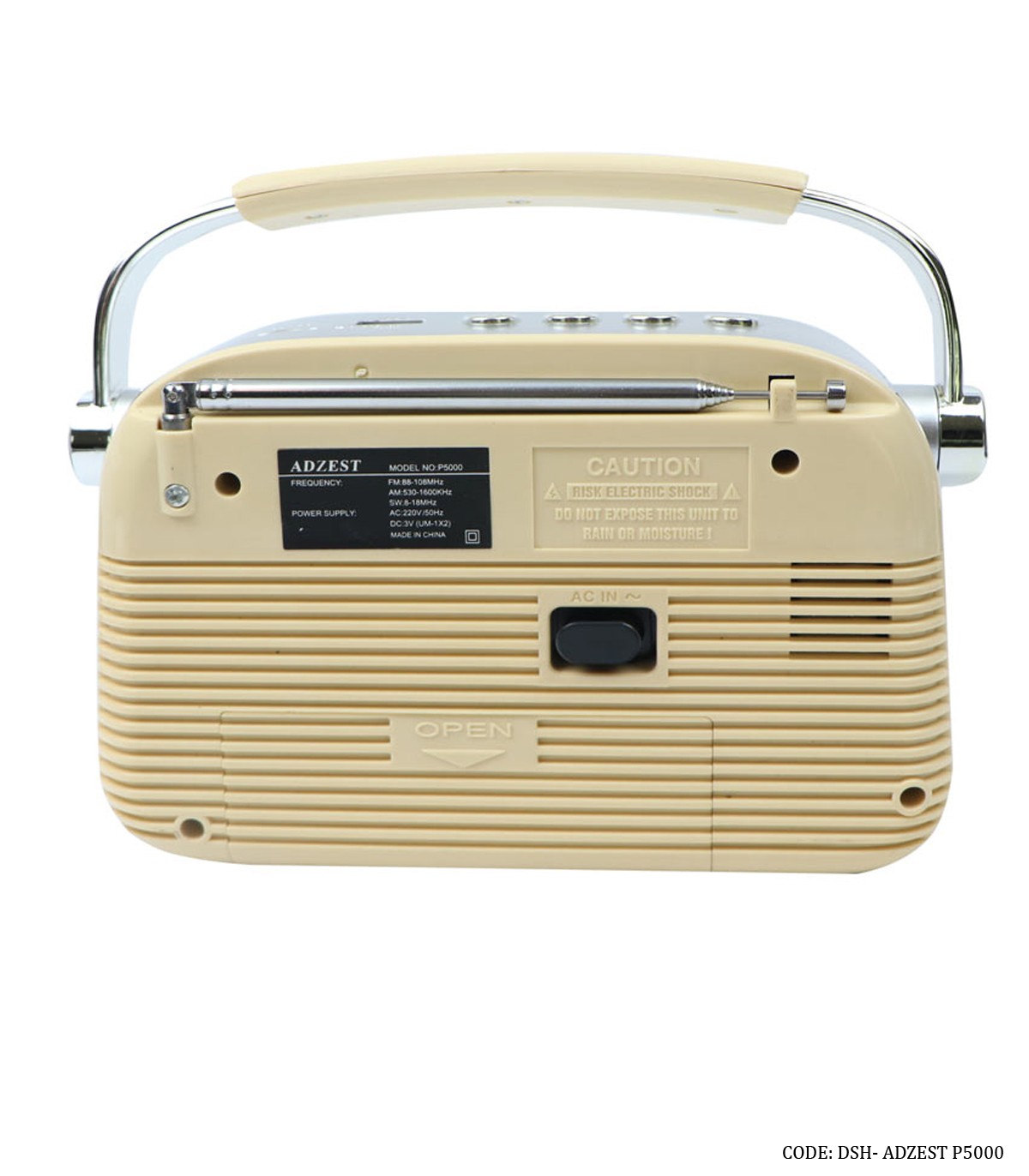 رادیو کلاسیک شارژی مدل ADZEST-P5000 کرم