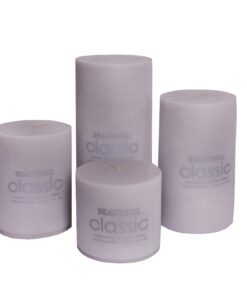 شمع کلاسیک مدل استوانه ای قطر 7 سانتی متر مجموعه چهار عددی