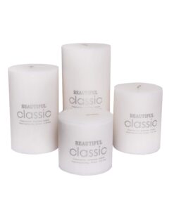 شمع کلاسیک مدل استوانه ای قطر 7 سانتی متر مجموعه چهار عددی