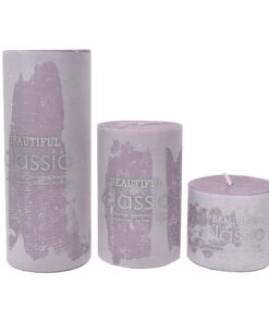 شمع کلاسیک مدل استوانه ای قطر 7 سانتی متر مجموعه چهار عددی