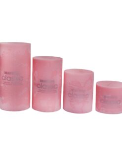 شمع کلاسیک مدل استوانه ای قطر 7 سانتی متر مجموعه چهار عددی