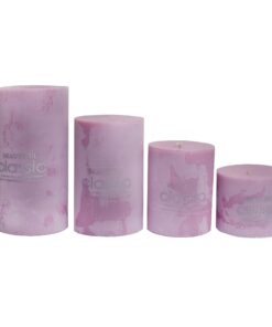 شمع کلاسیک مدل استوانه ای قطر 7 سانتی متر مجموعه چهار عددی