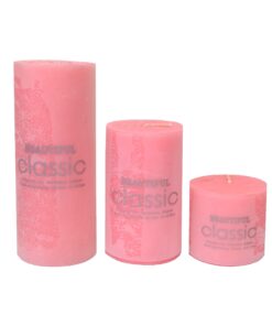 شمع کلاسیک مدل استوانه ای قطر 6 سانتیمتر مجموعه سه عددی