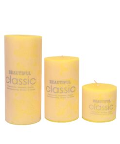 شمع کلاسیک مدل استوانه ای قطر 6 سانتیمتر مجموعه سه عددی