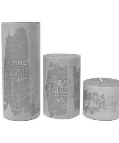 شمع کلاسیک مدل استوانه ای قطر 6 سانتیمتر مجموعه سه عددی