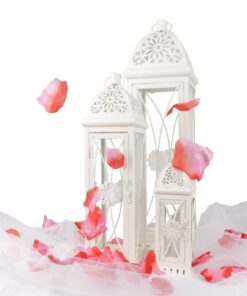 فانوس فلزی تزئینی سه سایز مدل هرمی