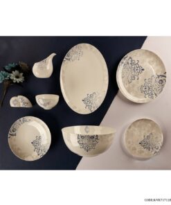 سرویس چینی شش نفره 29 پارچه برگ سرمه ای مدل 717118