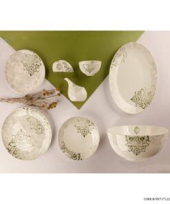 سرویس چینی شش نفره 29 پارچه برگ سبز مدل 717122