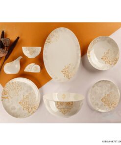 سرویس چینی شش نفره 29 پارچه برگ نارنجی مدل 717124