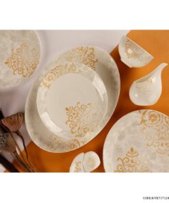 سرویس چینی شش نفره 29 پارچه برگ نارنجی مدل 717124