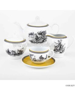 ظروف چینی 6 نفره زرین طرح ویلیج