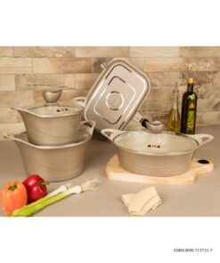 سرویس قابلمه گرانیتی 22 پارچه بژ سری 3721-7