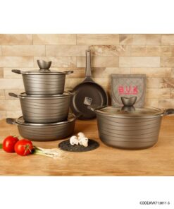 سرویس قابلمه گرانیتی دودی 11 پارچه مدل 713811-5