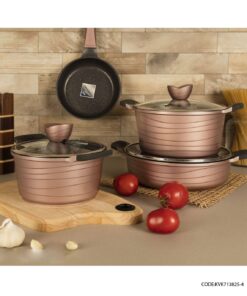 سرویس قابلمه گرانیتی 25 پارچه رزگلد مدل 713825-4