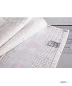 دستمال نخی آشپزخانه طرح لیمو و توت فرنگی