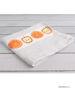 دستمال آشپزخانه عروس طرح سیب و پرتقال