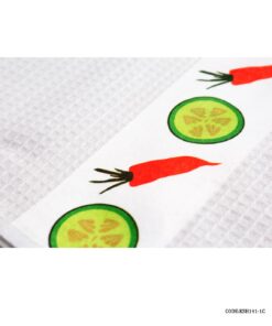 دستمال نخی آشپزخانه طرح هویج و لیمو
