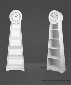 ساعت مبله قفسه ای مدل GRAND FATHER سفید کد 998