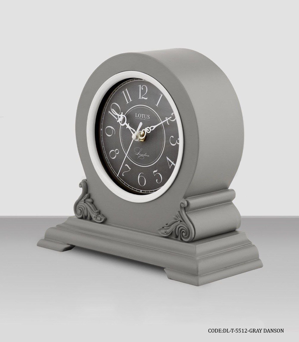 ساعت رومیزی چوبی مدل DANSON طوسی کد 5512