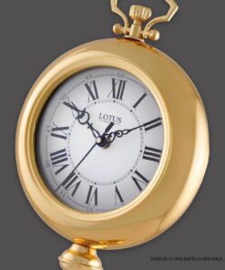 ساعت رومیزی صفحه گرد مدل SANTA CLARA طلایی کد 804