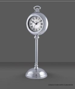 ساعت رومیزی صفحه گرد مدل SANTA CLARA سیلور کد 804