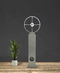 ساعت کنار سالنی مدرن مدل MILFORD طوسی کد 14140