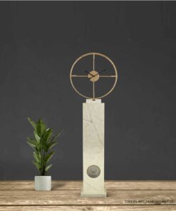 ساعت کنار سالنی مدرن مدل MILFORD سفید کد 14140