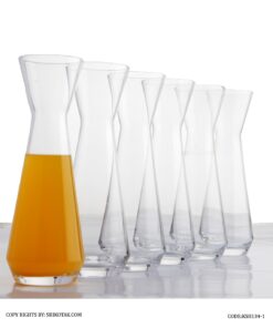 لیوان اسموتی شیشه ای شش عددی بلند