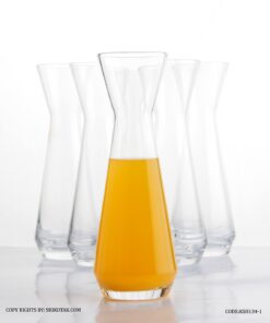 لیوان اسموتی شیشه ای شش عددی بلند