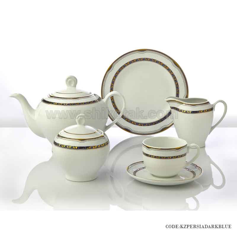 سرویس چینی ایرانی زرین 12 نفره پرشیا سرمه ای