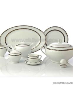 سرویس چینی ایرانی زرین 12 نفره پرشیا سرمه ای