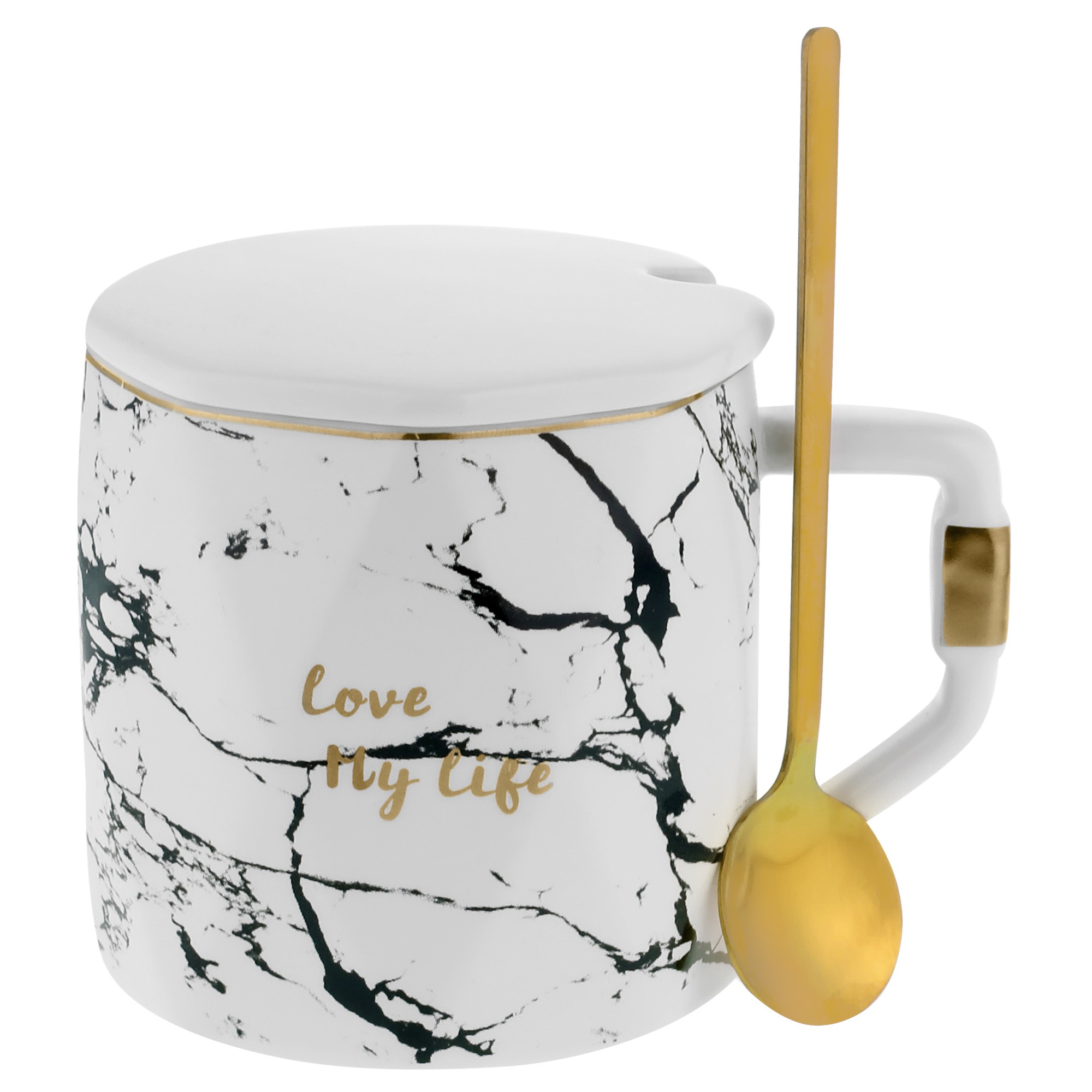 ماگ سرامیکی مدل LOVE MY LIFE سفید