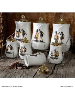 سرویس پاسماوری چینی مدل DANCE سفید طلایی