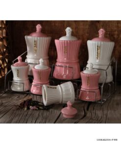 سرویس پاسماوری چینی مدل مهلا سفید صورتی