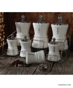 سرویس پاسماوری چینی مدل مهلا سفید نقره ای