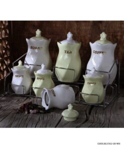 سرویس پاسماوری کلاسیک مدل مه لقا سفید سبز