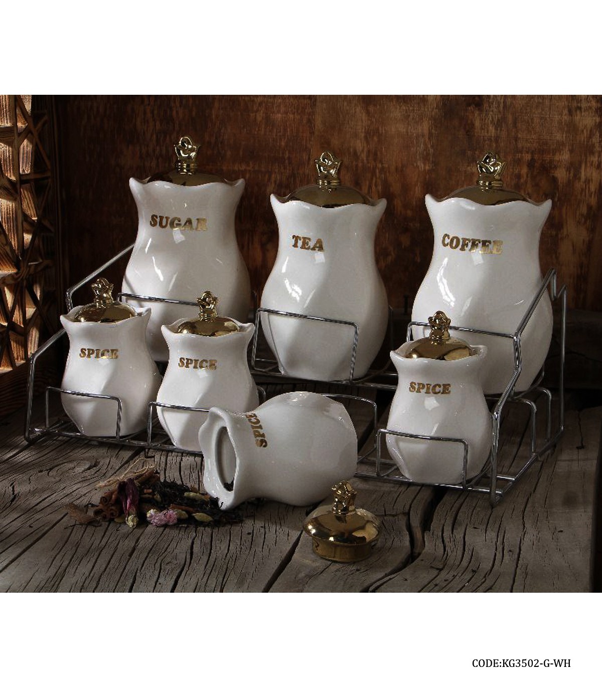 سرویس پاسماوری کلاسیک مدل مه لقا سفید طلایی