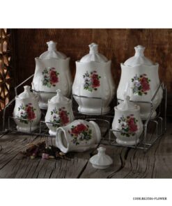 سرویس پاسماوری زیبا مدل FLOWER سفید