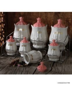 سرویس پاسماوری زیبا مدل FLOWER سفید صورتی