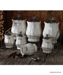 سرویس پاسماوری زیبا مدل FLOWER سفید نقره ای