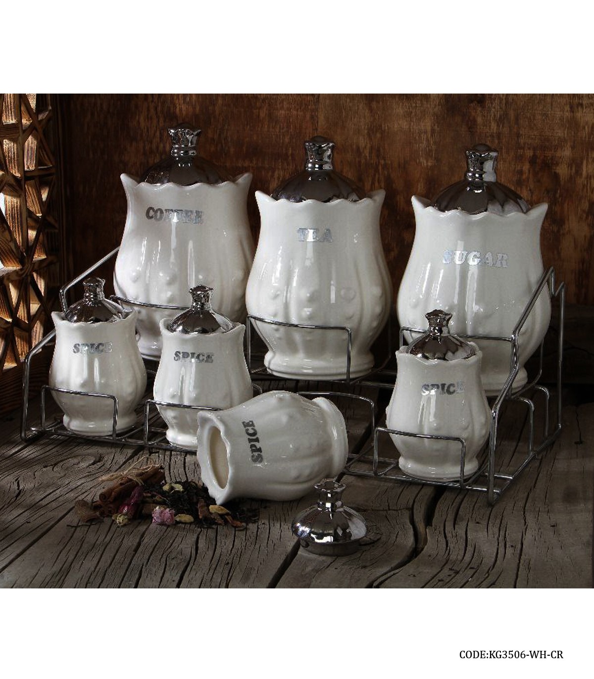 سرویس پاسماوری زیبا مدل FLOWER سفید نقره ای