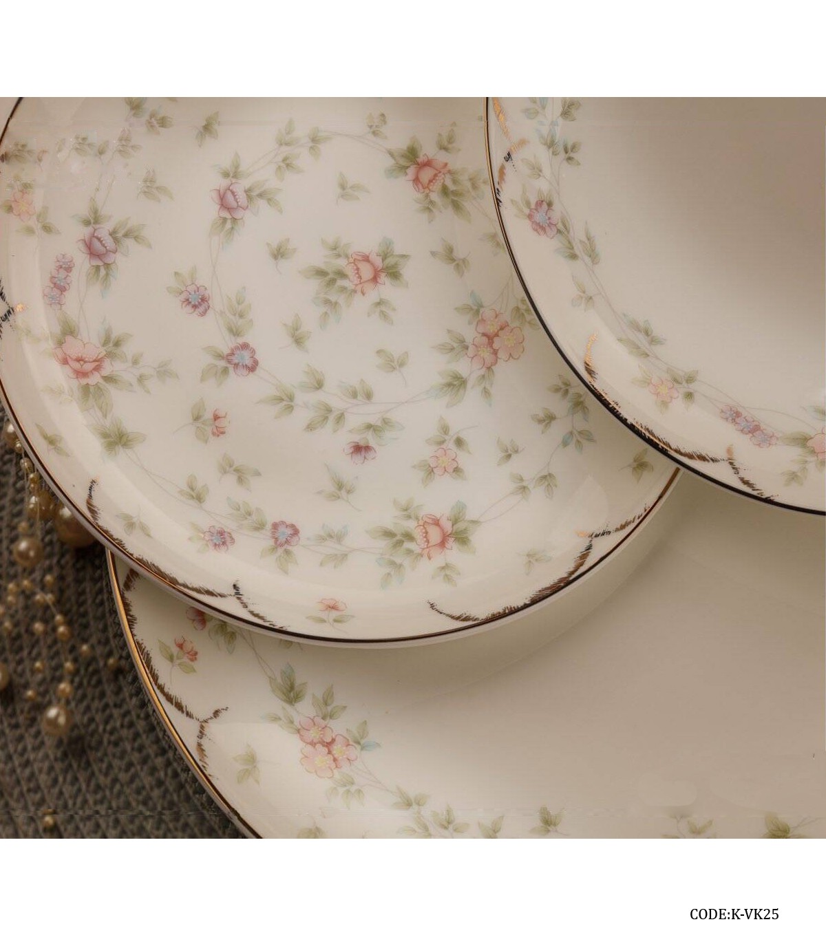 سرویس غذاخوری چینی 18 نفره مدل زردبید